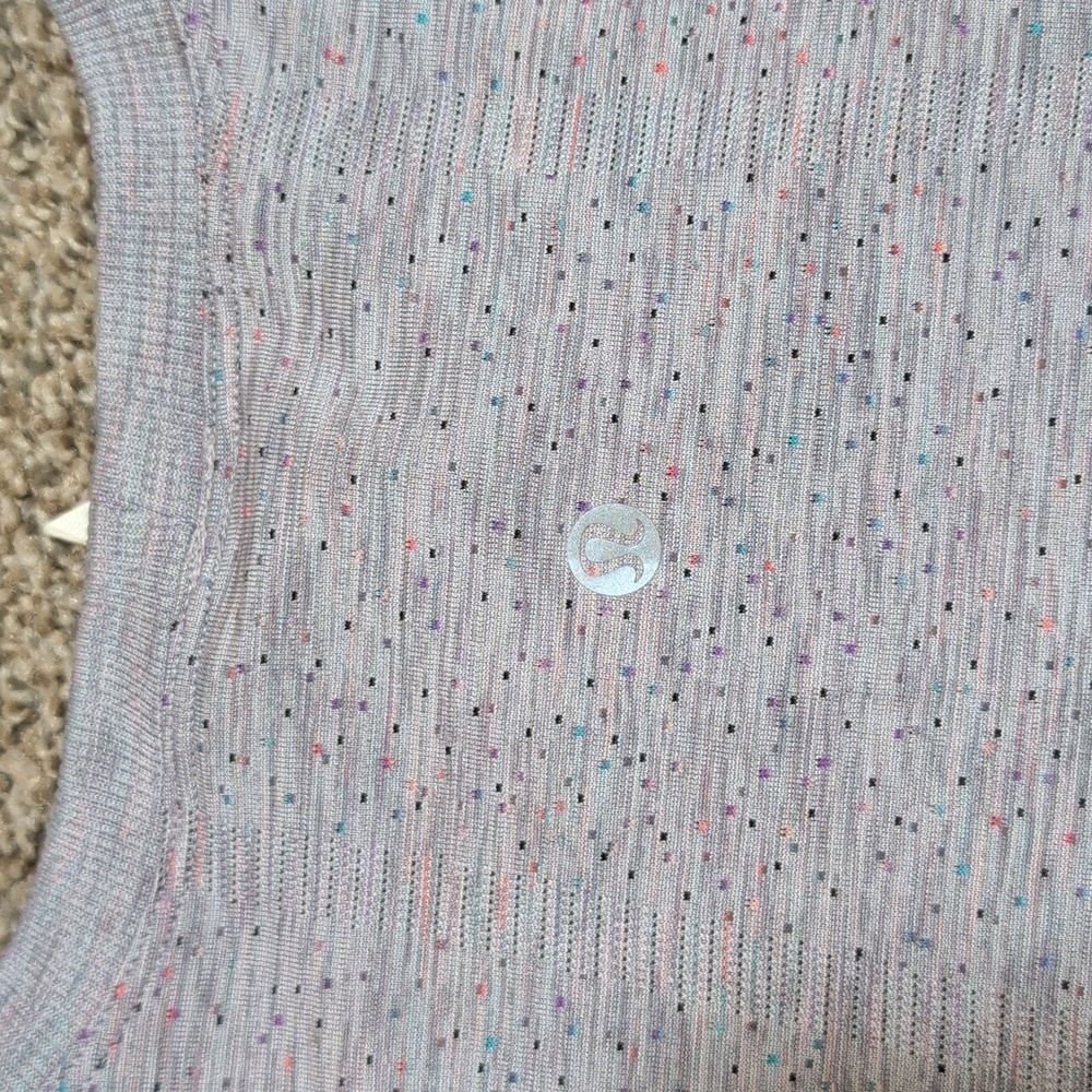 Lululemon Swiftly Relaxed Long SleeveDapple Dot Slate / Fuchsia Multi - Picture 8 of 8